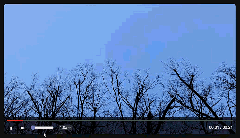 자바스크립트 커스텀 비디오 플레이어 실행 영상